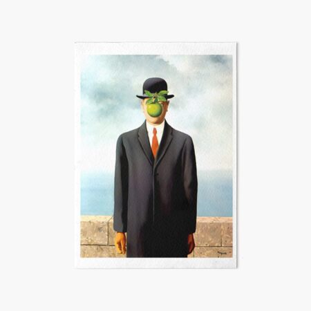 Rene Magritte The Son of Man, 1964 Artwork, Tshirts, Posters, Prints, Bags, Men, Women, Youth Art Board Print