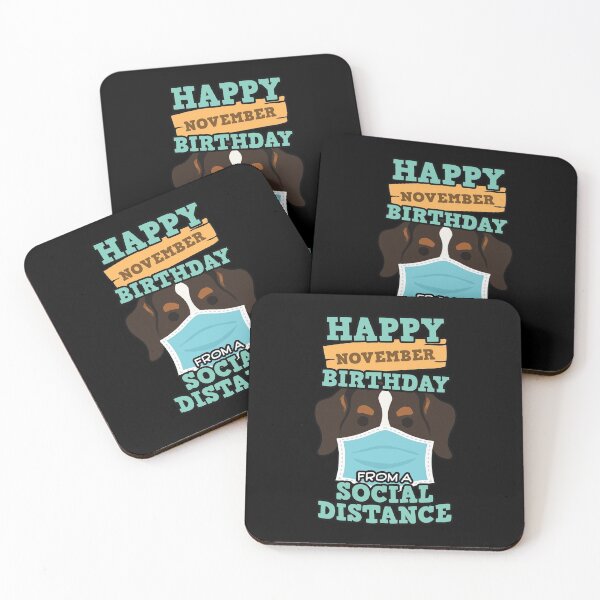 Item preview, Social Distancing Gift Happy November Birthday From A Bernese Social Distance designed and sold by Orange Pieces.