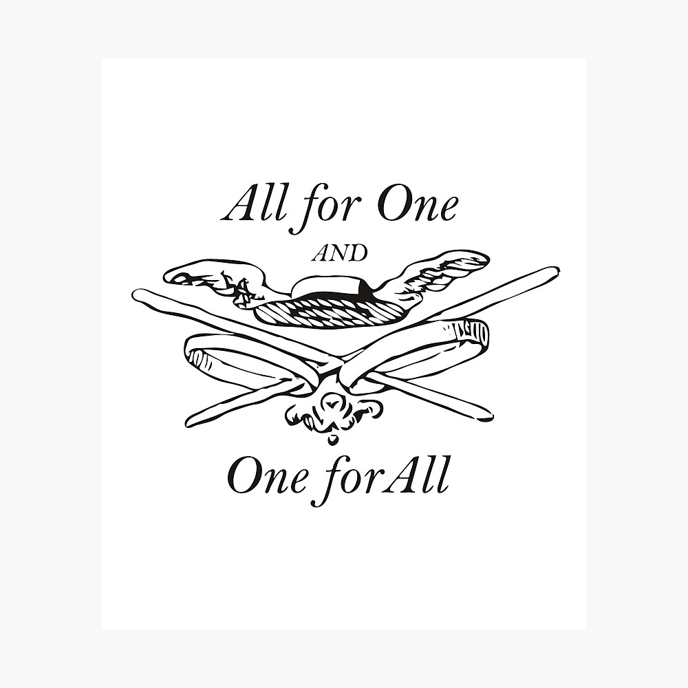 All For One And One For All The Three Musketeers Poster By Vintage Tm Redbubble