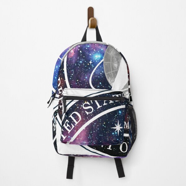 Item preview, US Space Force Official Logo Design - Running Chicken Nebula Galactic Universal Stars Print designed and sold by FreakyFresh.