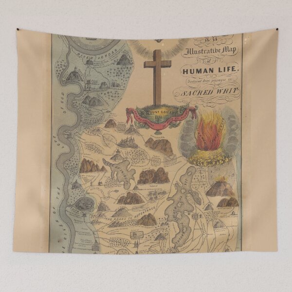 Item preview, Old Biblical Map of The Sacred Writ (1847) designed and sold by BravuraMedia.