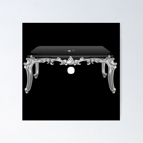 Item preview, Glitch furniture stool black baroque stool designed and sold by wetdryvac.