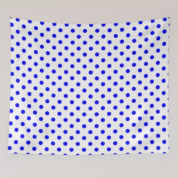 Item preview, White with Bright Blue Polka Dots designed and sold by WearURColors.