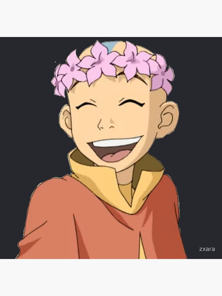 Aang With A Flower Crown Poster For Sale By Zxara Redbubble