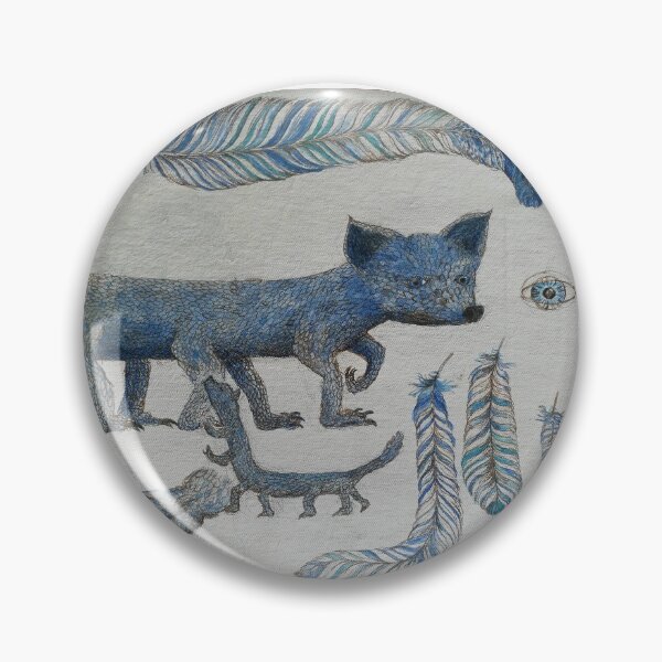 Mystische Wesen: Federfuchs Button
