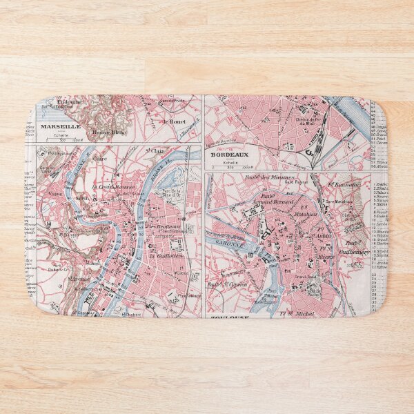 Item preview, Vintage French Cities Map Chart (1900) designed and sold by BravuraMedia.