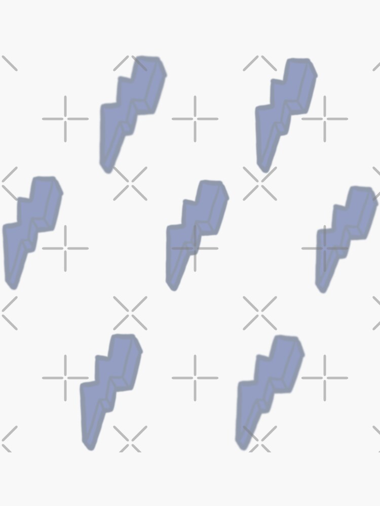 "grey lightning bolts sticker pack" Sticker for Sale by daniellegrazier