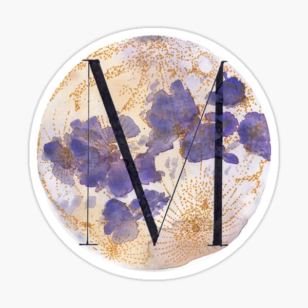 M for Moon (the letter) Sticker