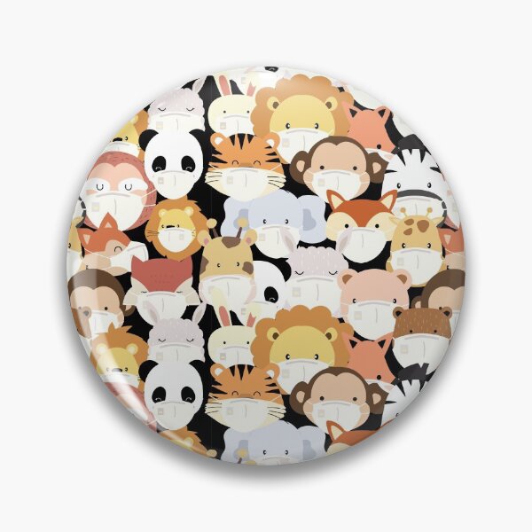 Item preview, Cute Animals Wearing Face Mask  designed and sold by 3bythelake.