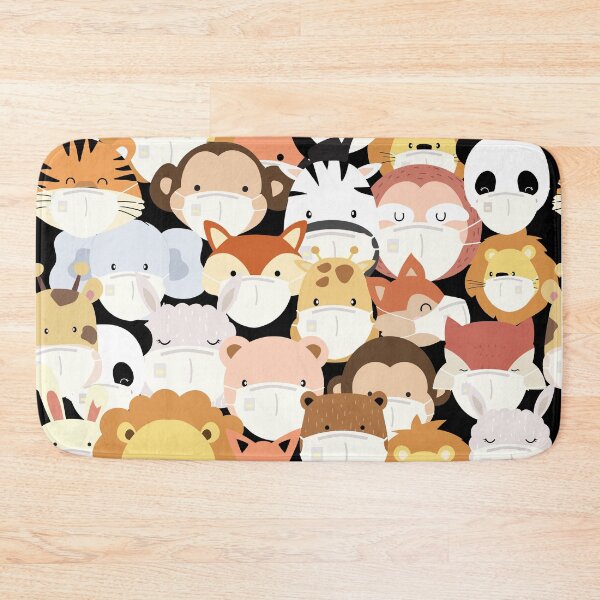 Item preview, Cute Animals Wearing Face Mask  designed and sold by 3bythelake.