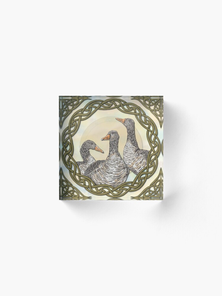 Alternate view of Celtic Goose Acrylic Block
