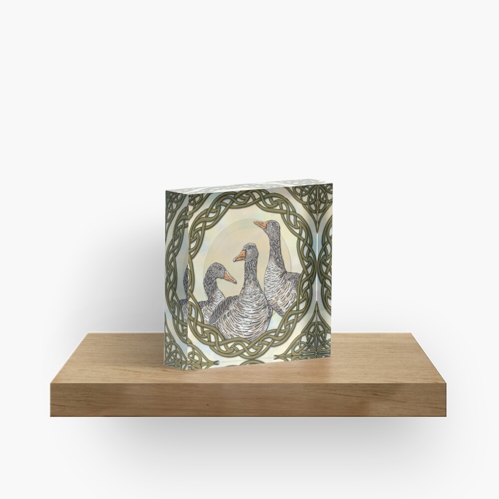 Celtic Goose Acrylic Block