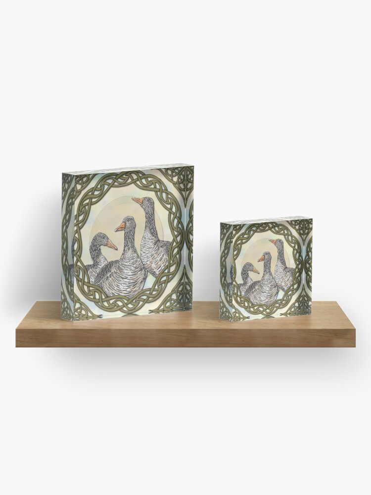 Alternate view of Celtic Goose Acrylic Block