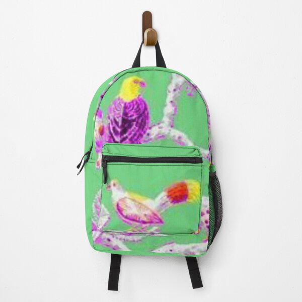 Item preview, Apple green and pink birds of paradise Chinoiserie designed and sold by coolkatia.
