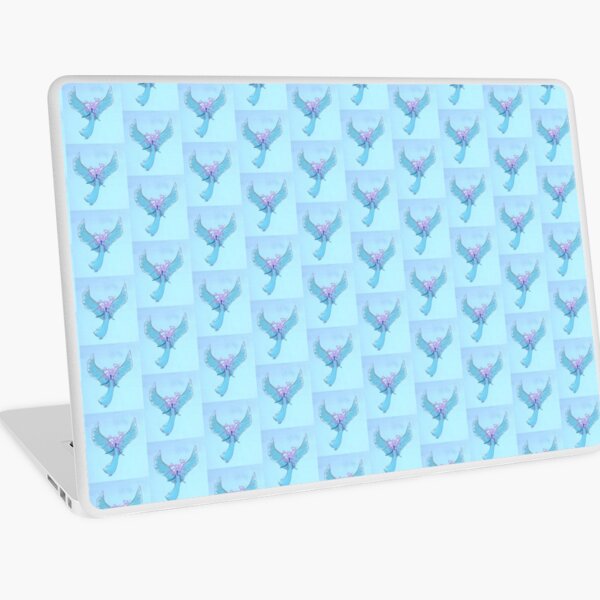 Blue Angel with Heart Hairdo Laptop Skin