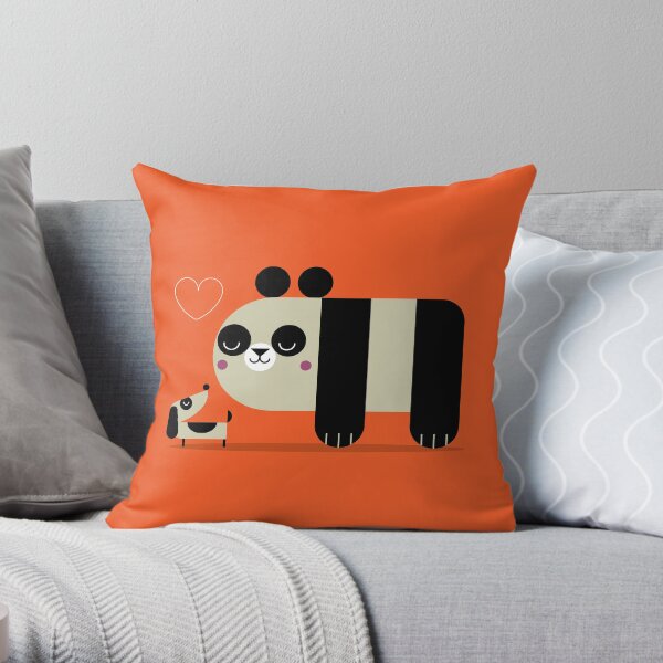 Panda Love Throw Pillow