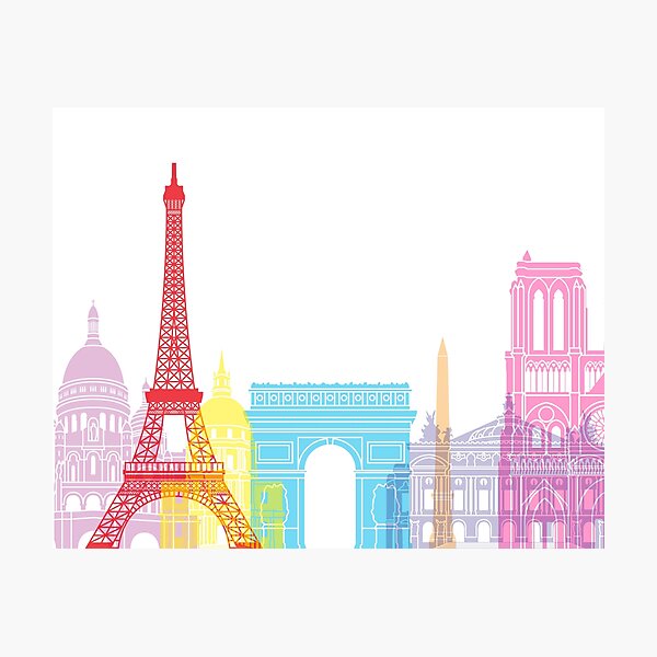 Paris skyline pop Photographic Print