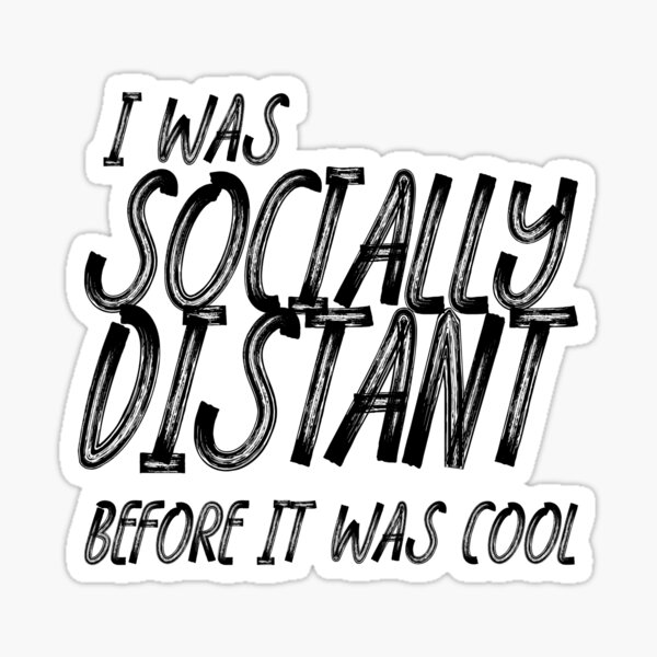 Socially Distant Sticker