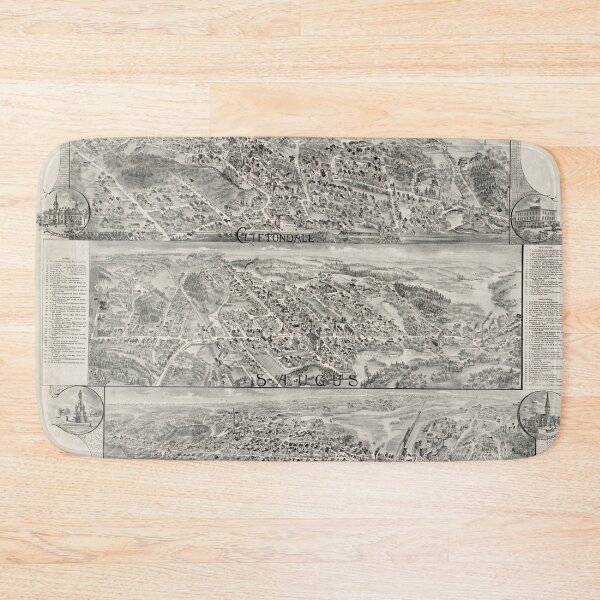 Item preview, Vintage Saugus MA Map (1896) designed and sold by BravuraMedia.