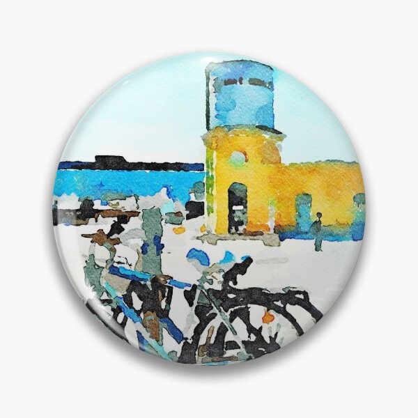 Item preview, Bicycles with old and new railway stations designed and sold by Giuseppe Cocco.