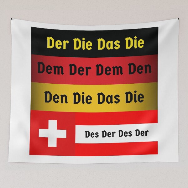Item preview,  Der Die Das German, Austrian and Swiss Flags Deutsch Definite Article designed and sold by Time4German.