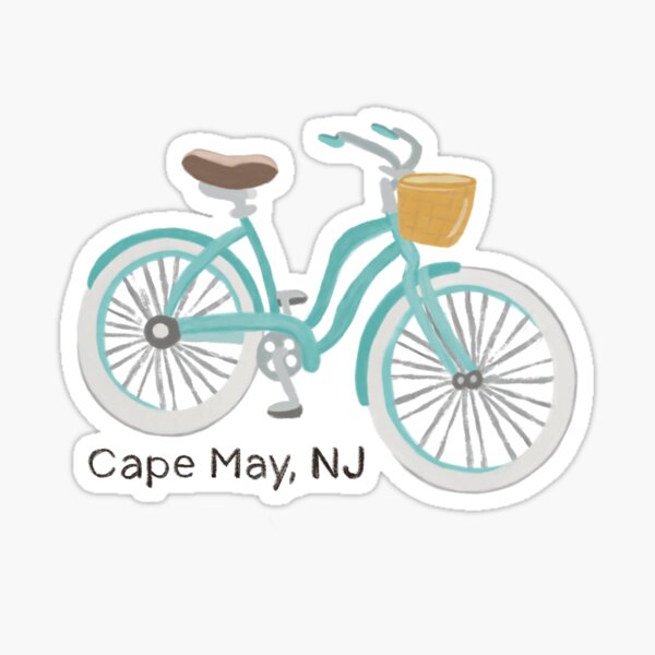 Vista previa del artículo con la obra «Bicicleta de moda antigua - Cape May NJ», diseñado y vendido por laureneclemence.