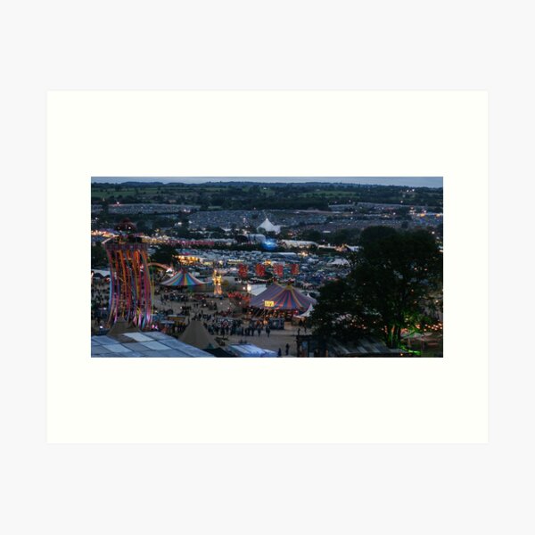 Item preview, Pyramid Stage from Pennards Hill - Dusk designed and sold by Martin Harradine.