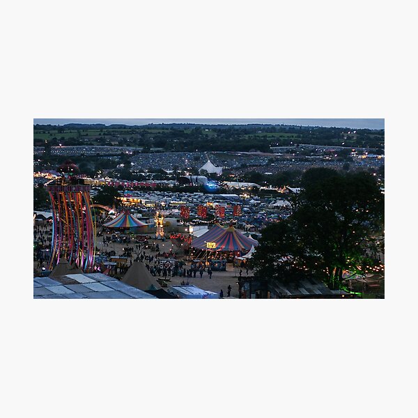 Item preview, Pyramid Stage from Pennards Hill - Dusk designed and sold by Martin Harradine.