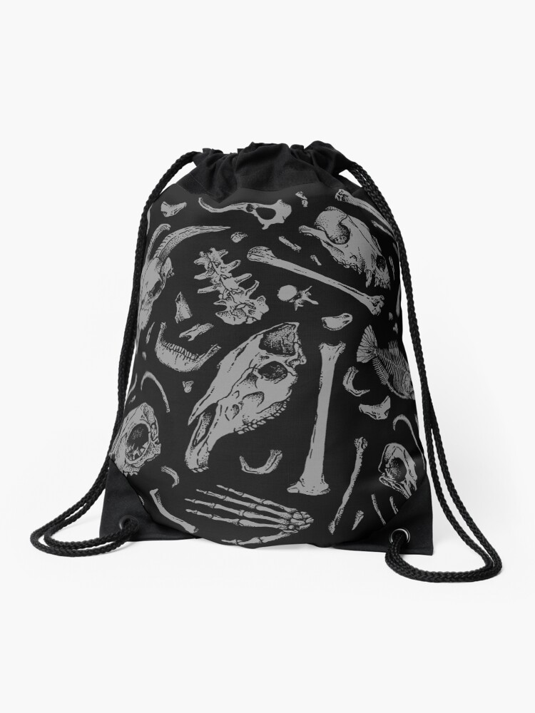 Thumbnail 1 of 3, Drawstring Bag, Bones designed and sold by deniart.
