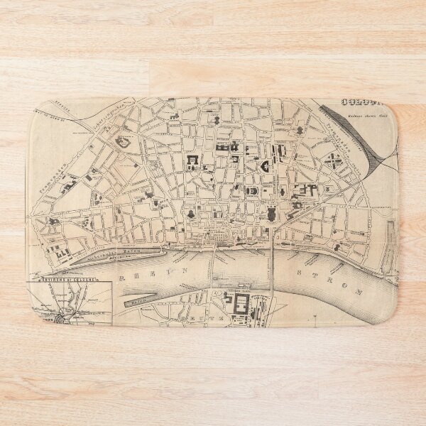 Item preview, Vintage Cologne Germany Map (1847) designed and sold by BravuraMedia.