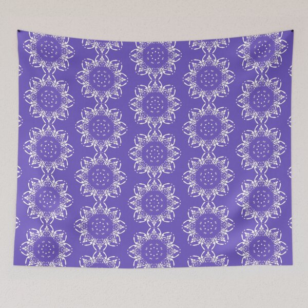 Item preview, Abstract white purple flower designed and sold by Abstractlara.