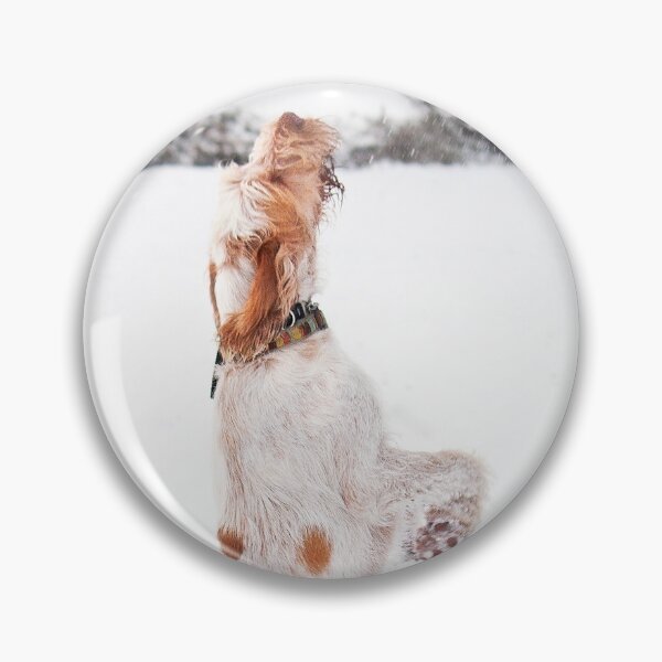 Item preview, Snow Catching Spinone by heidiannemorris designed and sold by FOLK ART FUSION by heidiannemorris.