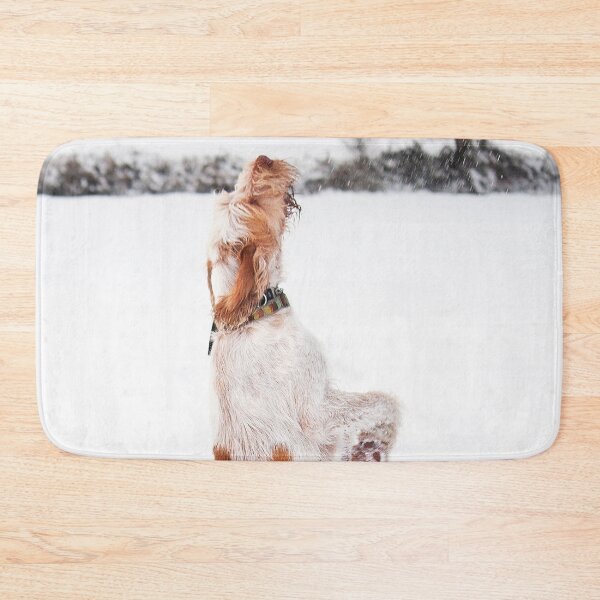 Item preview, Snow Catching Spinone by heidiannemorris designed and sold by FOLK ART FUSION by heidiannemorris.