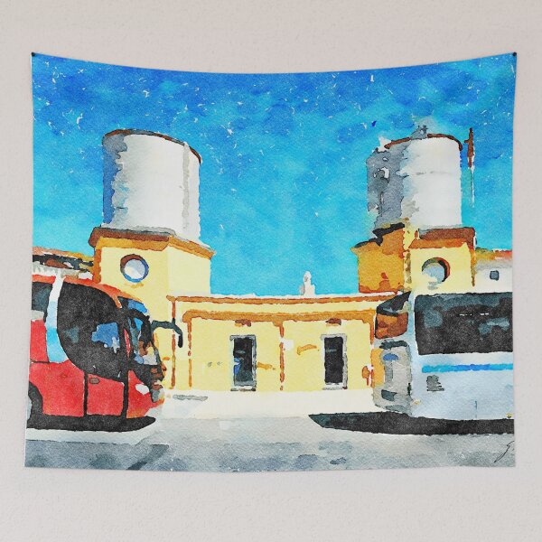 Item preview, Bus and old railway station designed and sold by Giuseppe Cocco.
