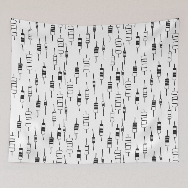 Item preview, Resistors - Black on White designed and sold by Hodgepodge Bricolage.