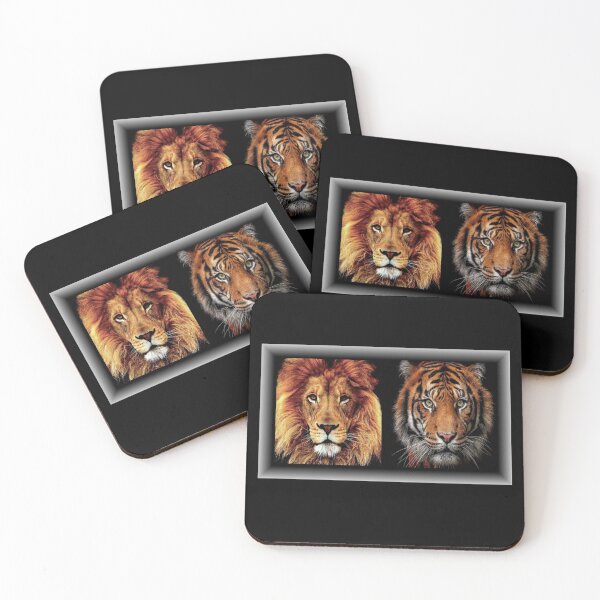 Item preview, LION and TIGER : Kings of the Beasts Print designed and sold by posterbobs.