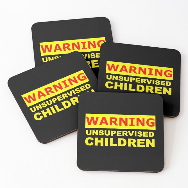 Item preview, warning unsupervised children sign designed and sold by patriotazx.