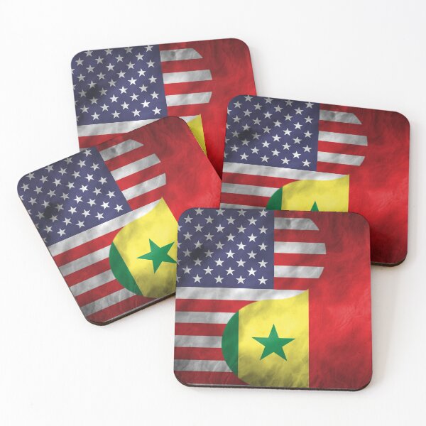 Item preview, USA and Senegal Dual Flag Yin Yang Combination designed and sold by ockshirts.