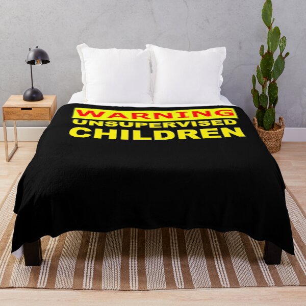 Item preview, warning unsupervised children sign designed and sold by patriotazx.
