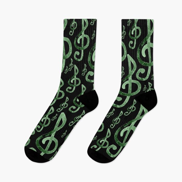 Item preview, Green Watercolor Treble Clef designed and sold by Tara Barnaba.