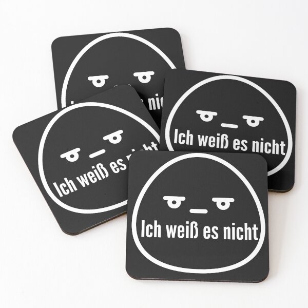 Item preview, Ich weiß es nicht I don't know Deutsch German unhappy confused face designed and sold by Time4German.