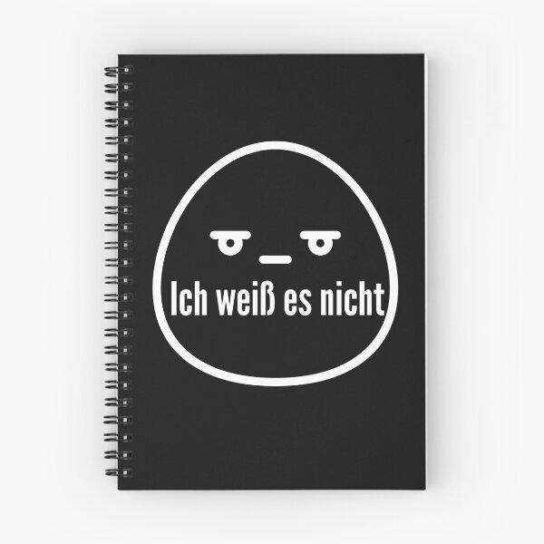 Item preview, Ich weiß es nicht I don't know Deutsch German unhappy confused face designed and sold by Time4German.