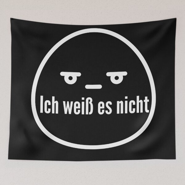 Item preview, Ich weiß es nicht I don't know Deutsch German unhappy confused face designed and sold by Time4German.