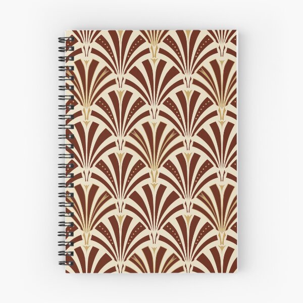 Item preview, Art Deco Fan Pattern, Chocolate Brown on Cream designed and sold by Marymarice.