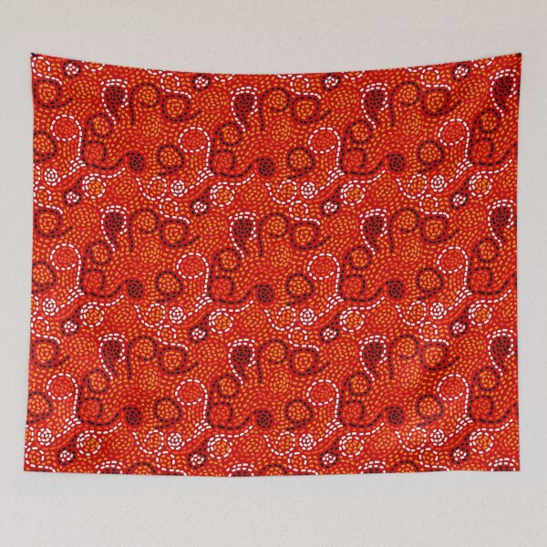 Item preview, Colorful abstract swirls on red designed and sold by natalyon.