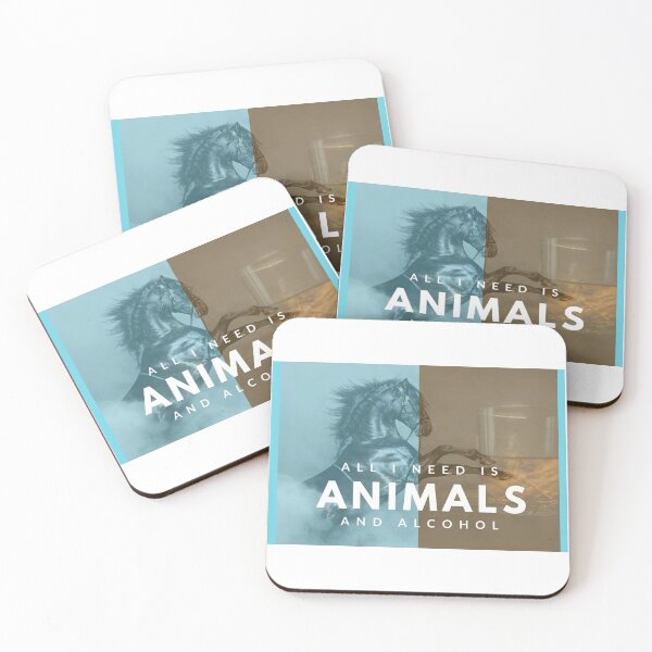 Item preview, All I need is animals and alcohol designed and sold by CaballoBlanco.