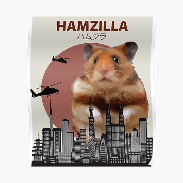 Póster «Hamzilla monstruo hámster gigante» de Animalzilla Redbubble