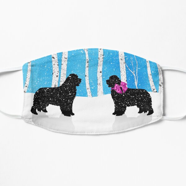 Newfies Fall in Love Flat Mask