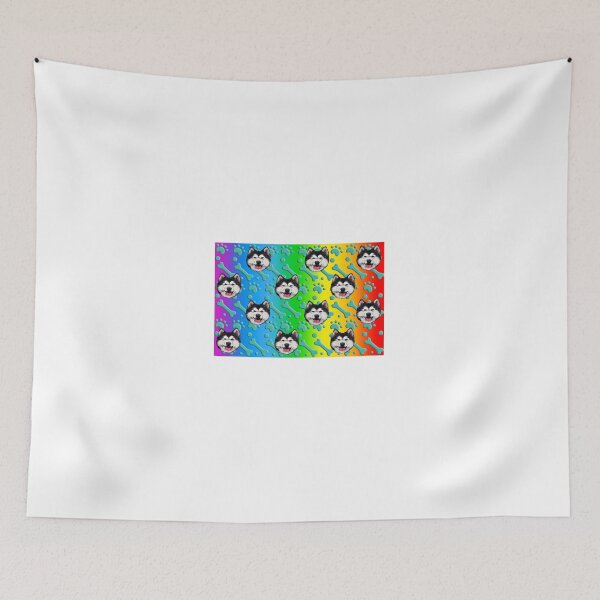 Item preview, siberian husky rainbow funny face mask huskies present designed and sold by alaechamlal.