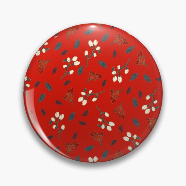 Item preview, Spring flower buds on red background designed and sold by BrankaPD.